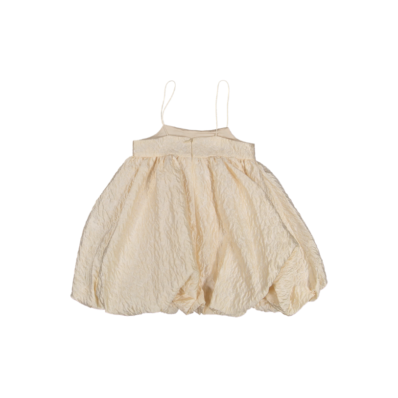 LENA JACQUARD BUSTIER DRESS-ivory