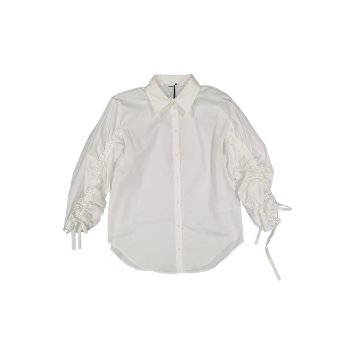 JGSI084-GIRLS OVER POPLIN SHIRT-WHITE