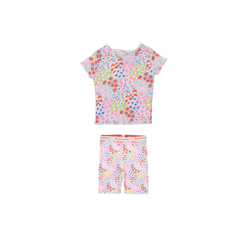 NICOLETTE BABY TEE/BLOOMER SET-Anemone Print