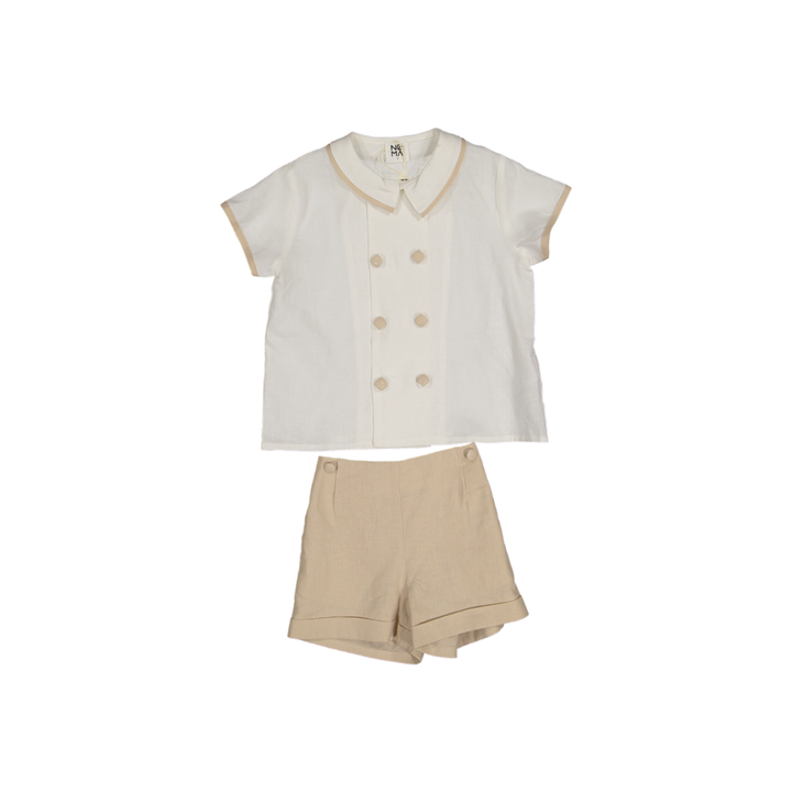 NSE438 COVERED BUTTONS 2PC-SAND