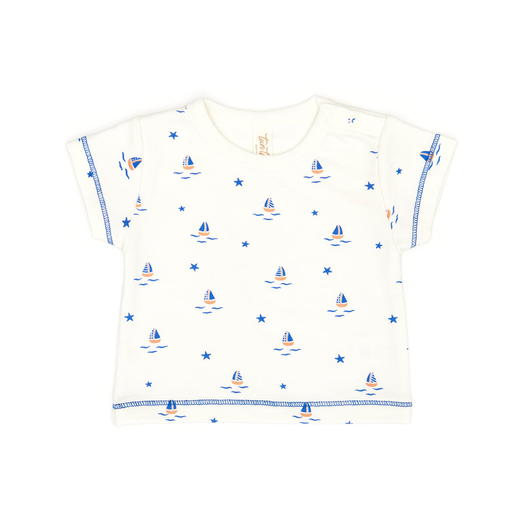 VF003/VF002 terry/top blue shorts-Natural Boats/Blue