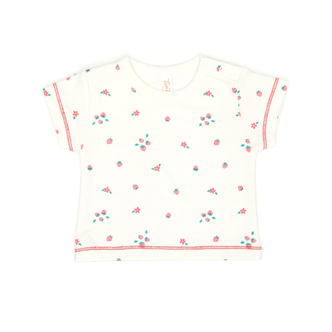 VF003/004-TERRY TOP/RED BLOOMER SET-Natural Strawberries