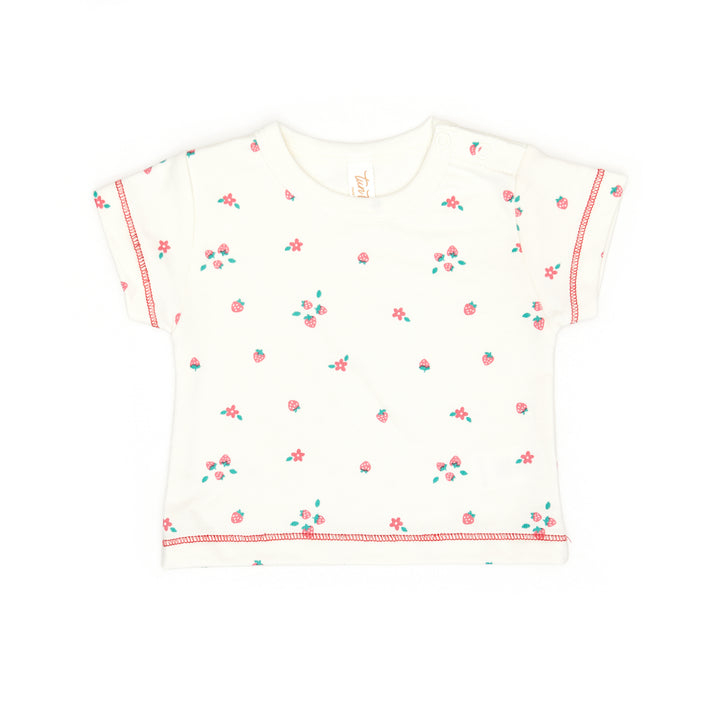 VF003/004-TERRY TOP/RED BLOOMER SET-Natural Strawberries