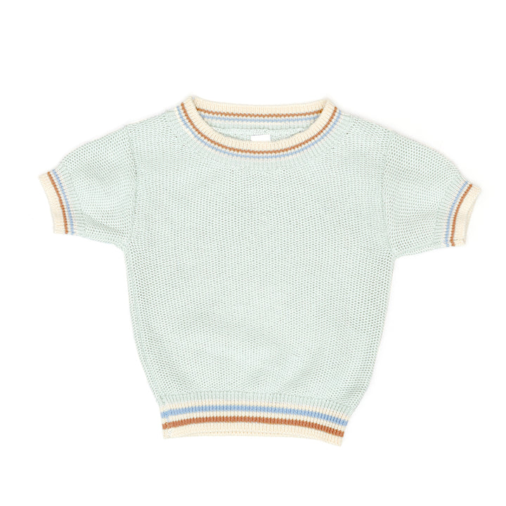 VK015/016 MASON TOP/SHORTS-Light Blue/Natural