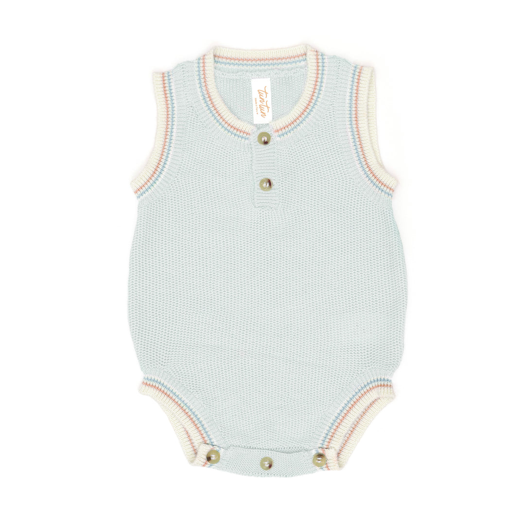 VK017 MASON ROMPER-Light Blue/Natural