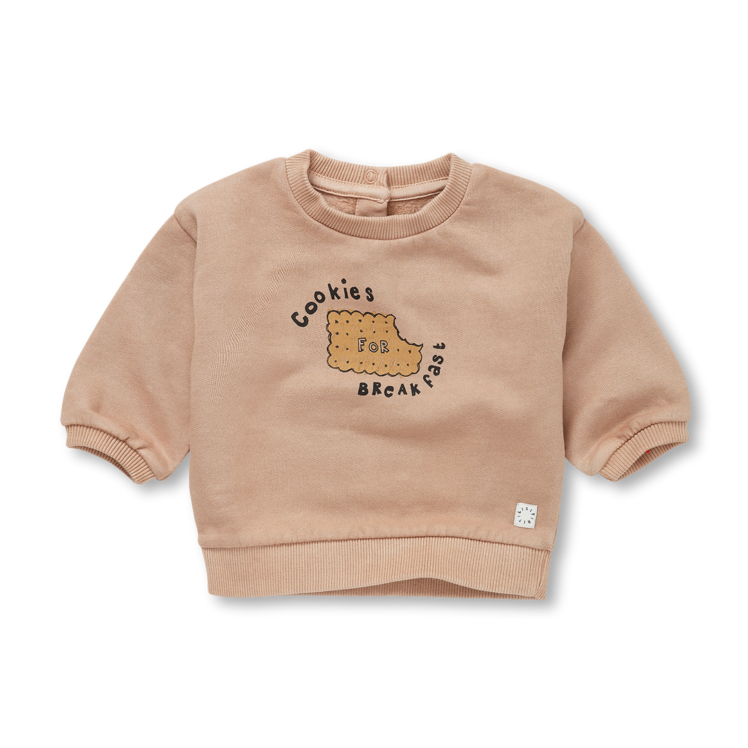 1569-BABY SWEATSHIRT COOKIE-Praline