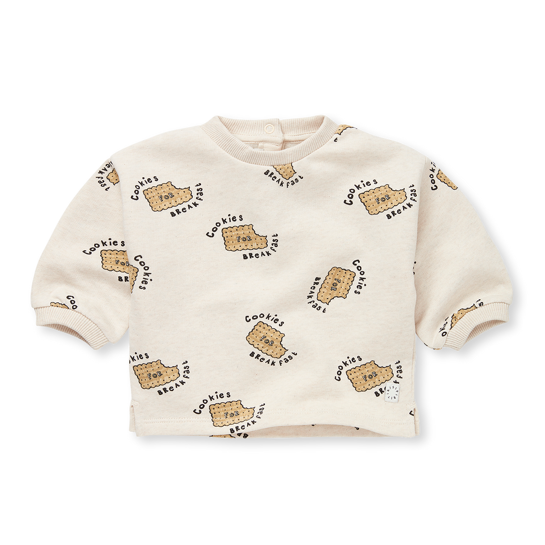 1575-BABY SWEATSHIRT COOKIES PRINT-Ivory