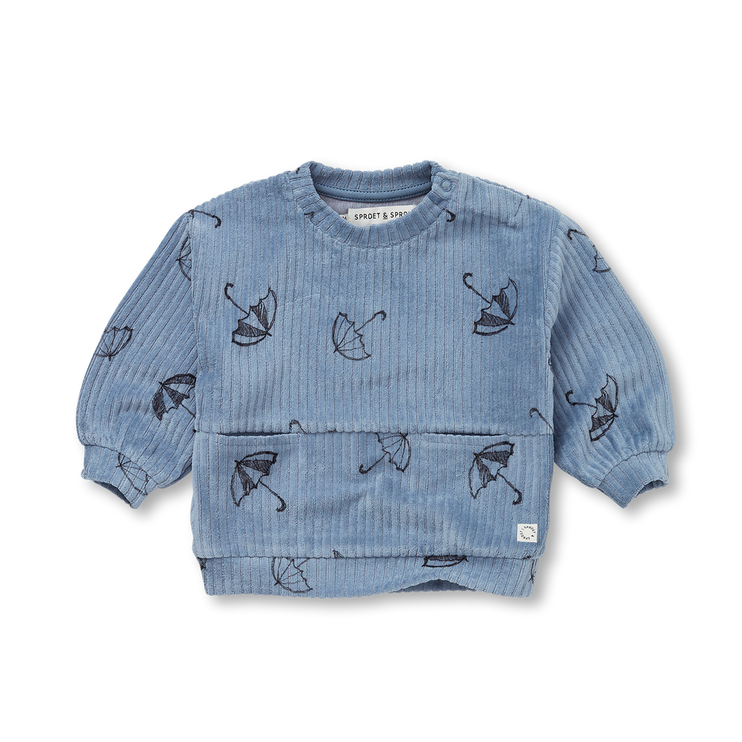 1577-BABY SWEATSHIRT PARAPLUIE-Shadow Blue