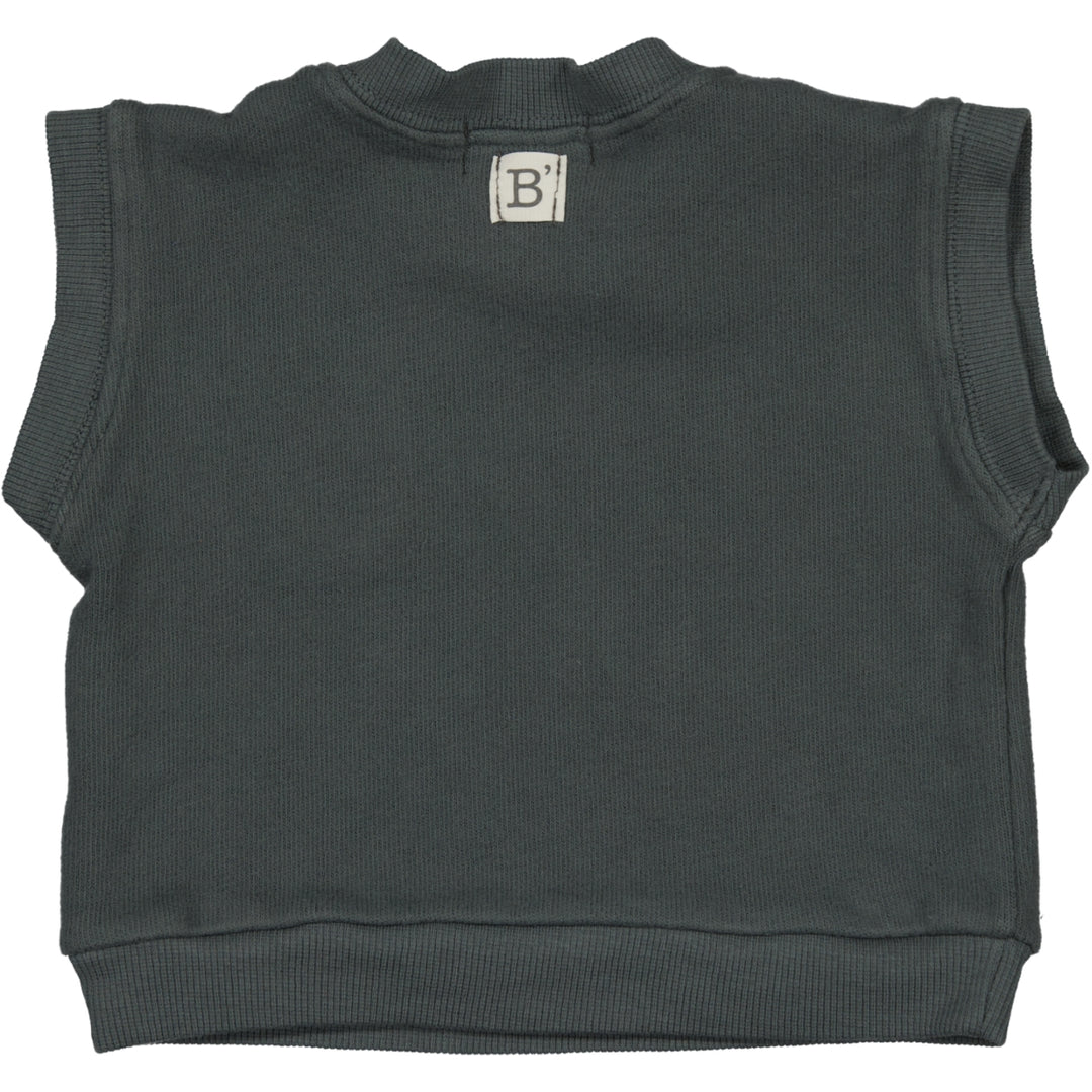 W52441-KNITTED JERSEY VEST-Charcoal