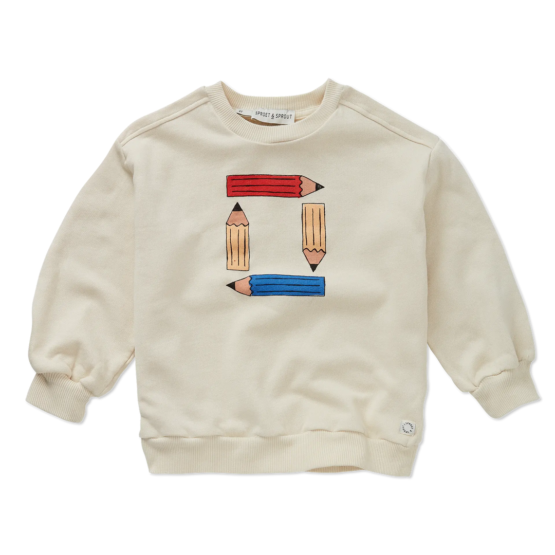 2413 SWEATSHIRT PENCILS - IVORY