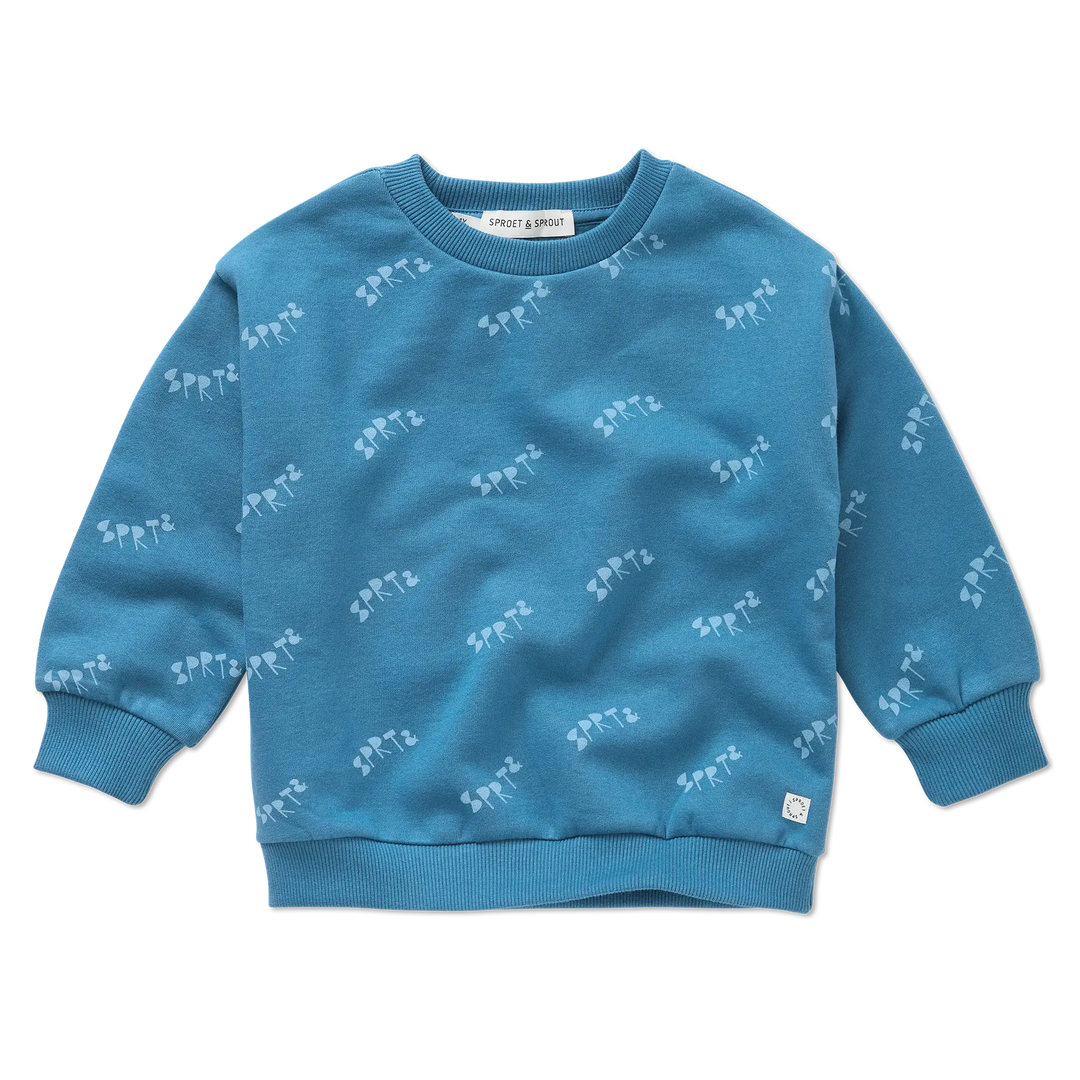 2435 SWEATSHIRT SPRT& PRINT - CHALKBOARD BLUE
