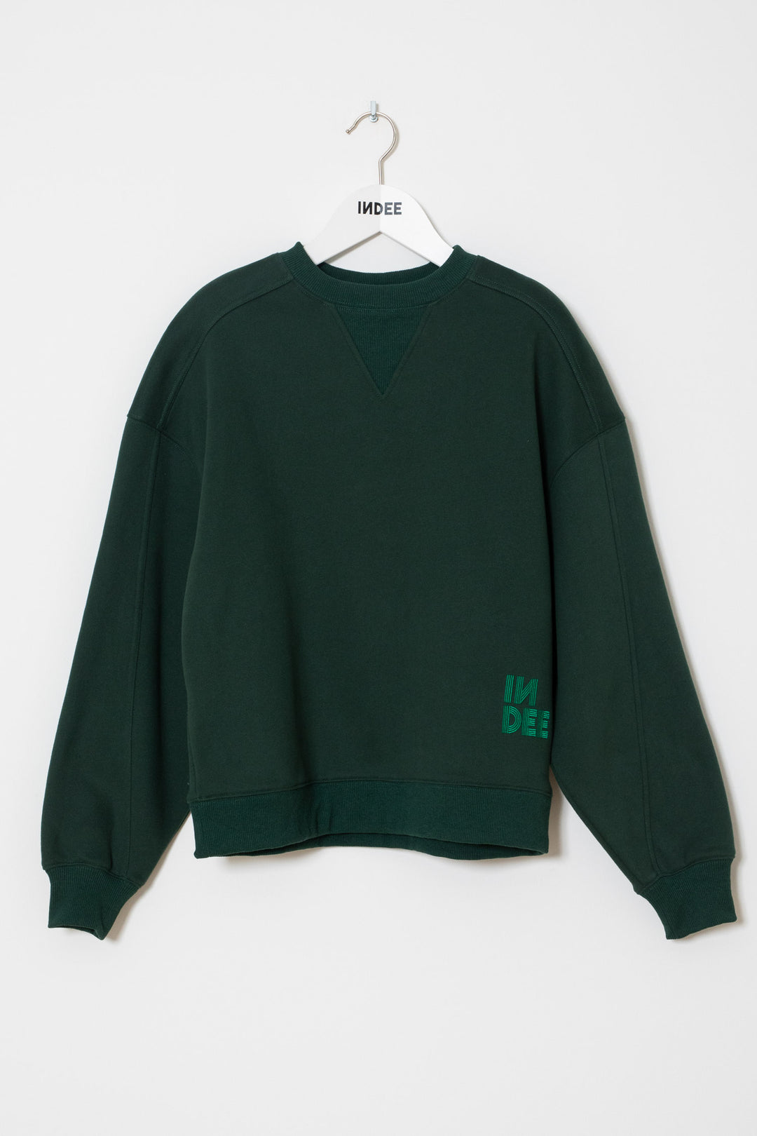 WAKAME ROUND NECK SWEAT SHIRT - FOREST GREEN