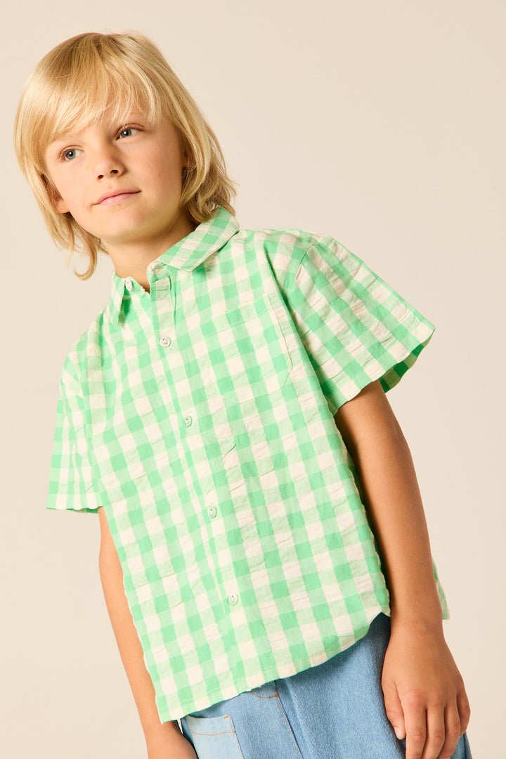 B26109 SUMMER SHIRT - JADE GINGHAM