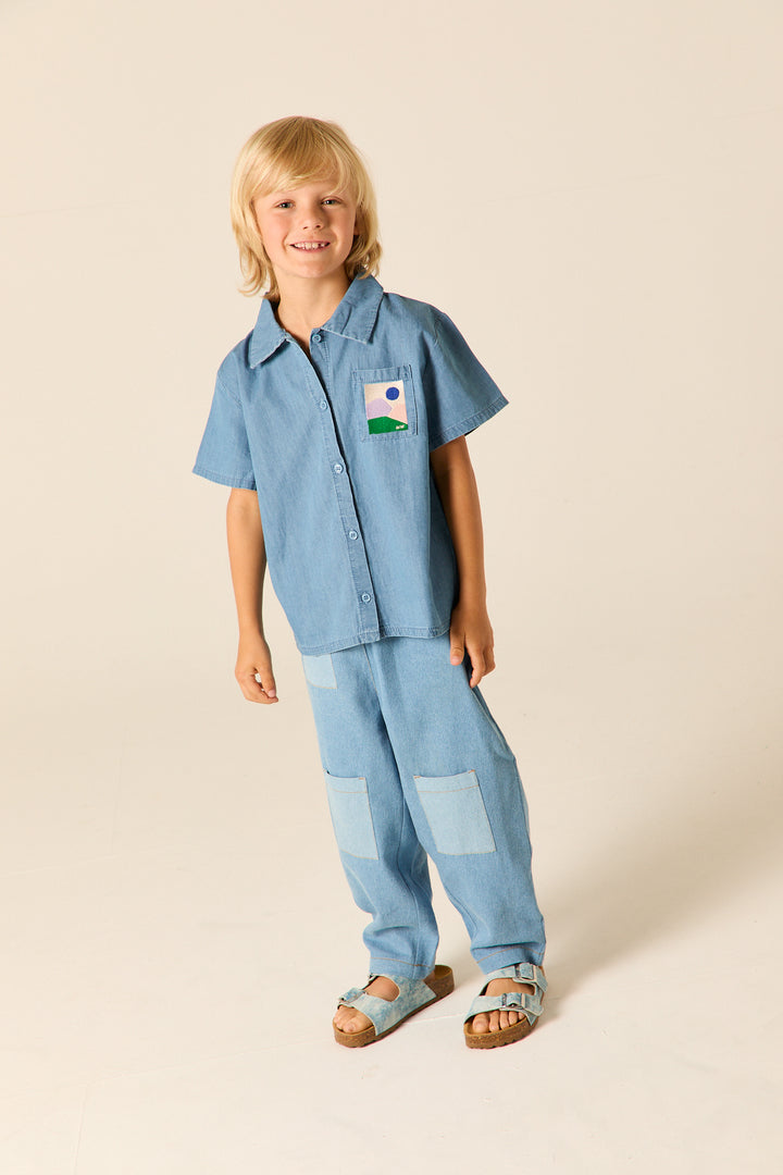 B26109 SUMMER SHIRT - WASHED DENIM