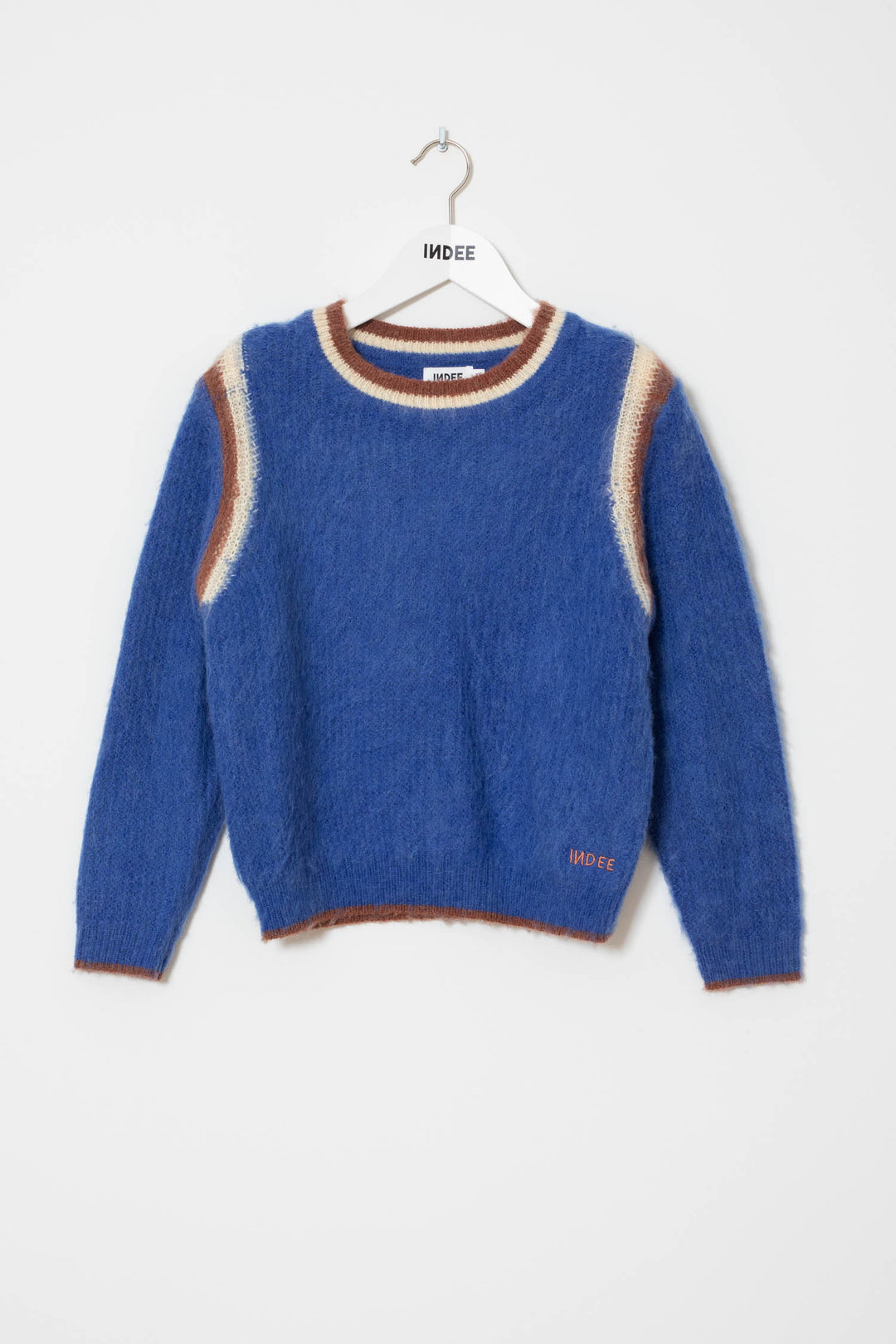 WASHINGTON LONG SLEEVE ROUND NECK PULLOVER W/CONTRASTS - ROYAL BLUE