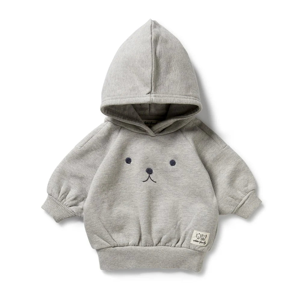 Charcoal Organic Terry Hooded Sweat