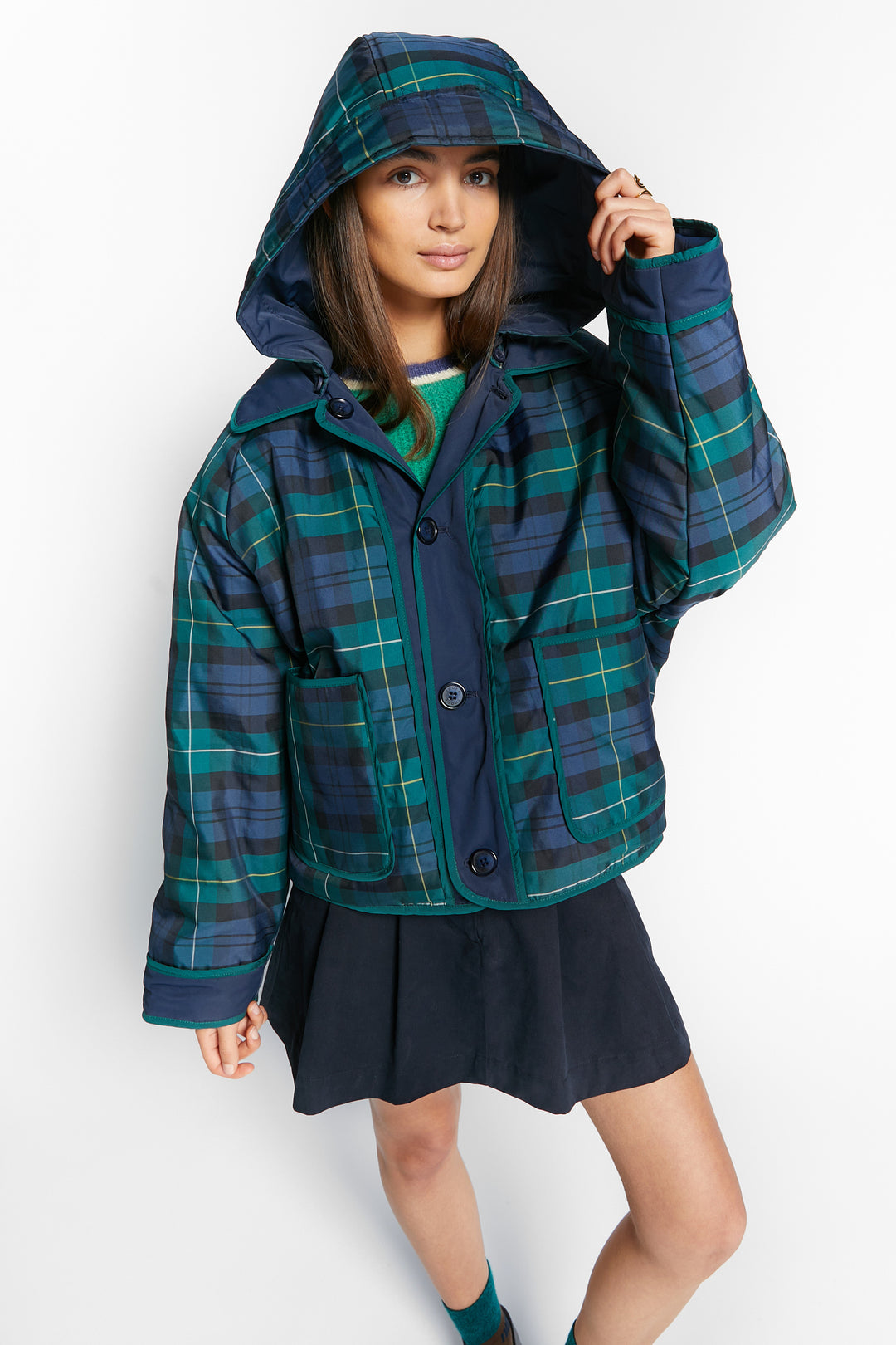 WINDY REVERSIBLE NYLON JACKET - NAVY