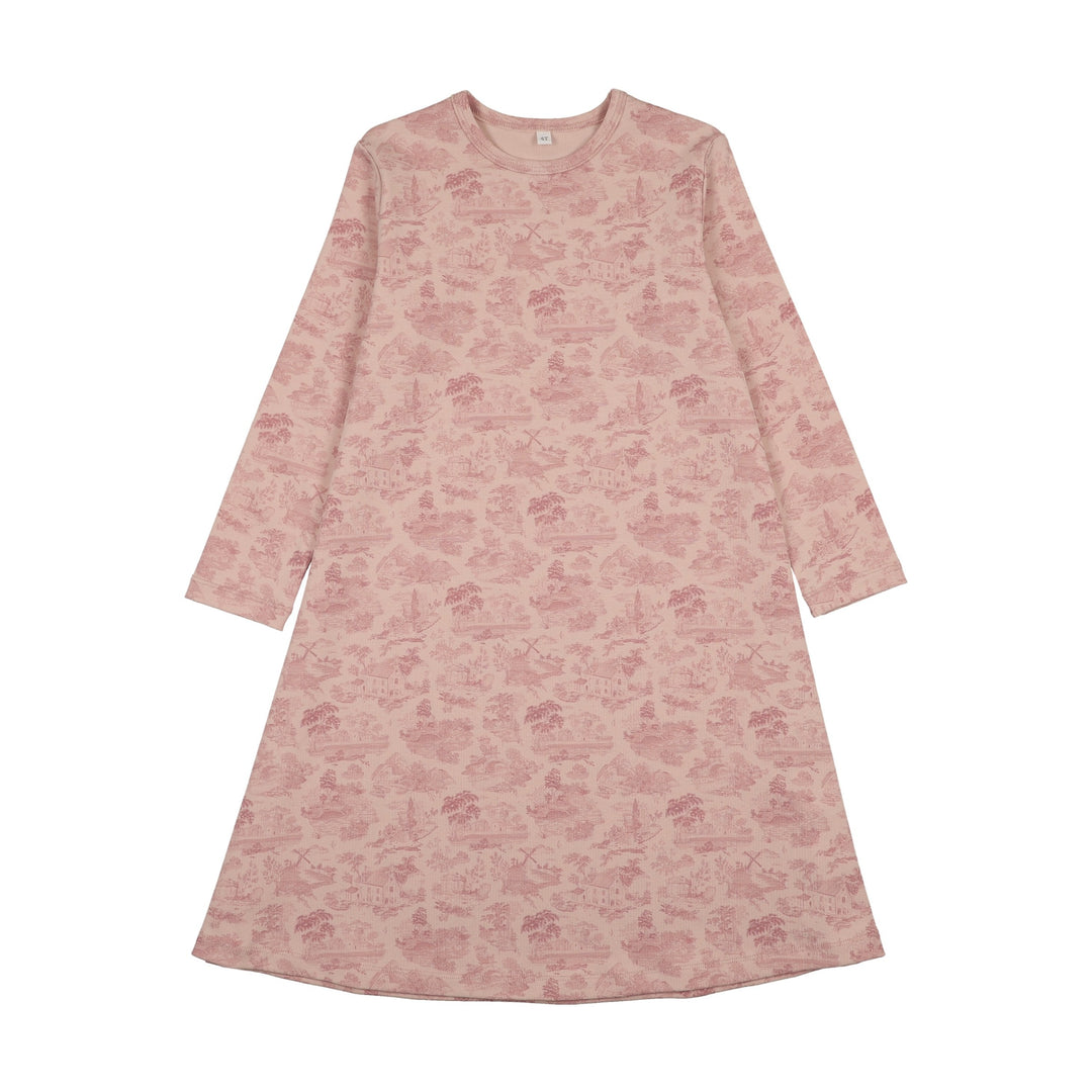 WP260040LN Farmhouse (Toile) Long Nightgown - Pink