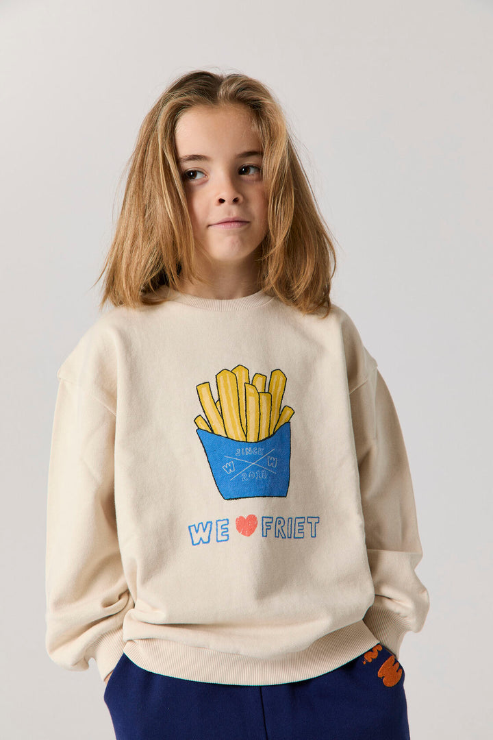 E26209 FRIET SWEATSHIRT - CREAM
