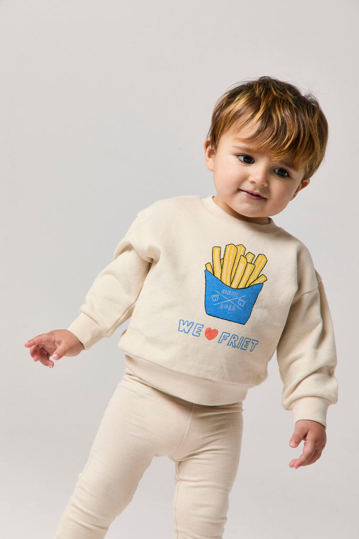 E26209 BABY FRIET SWEATSHIRT - CREAM