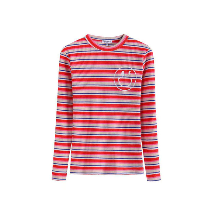 Red Stripe Smile Tee