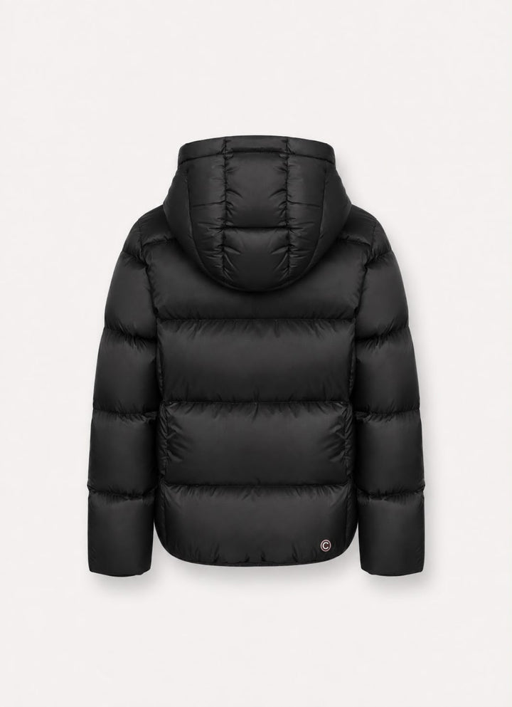 34000006A/2YO QUILTED JACKET WITH HOOD - BLACK