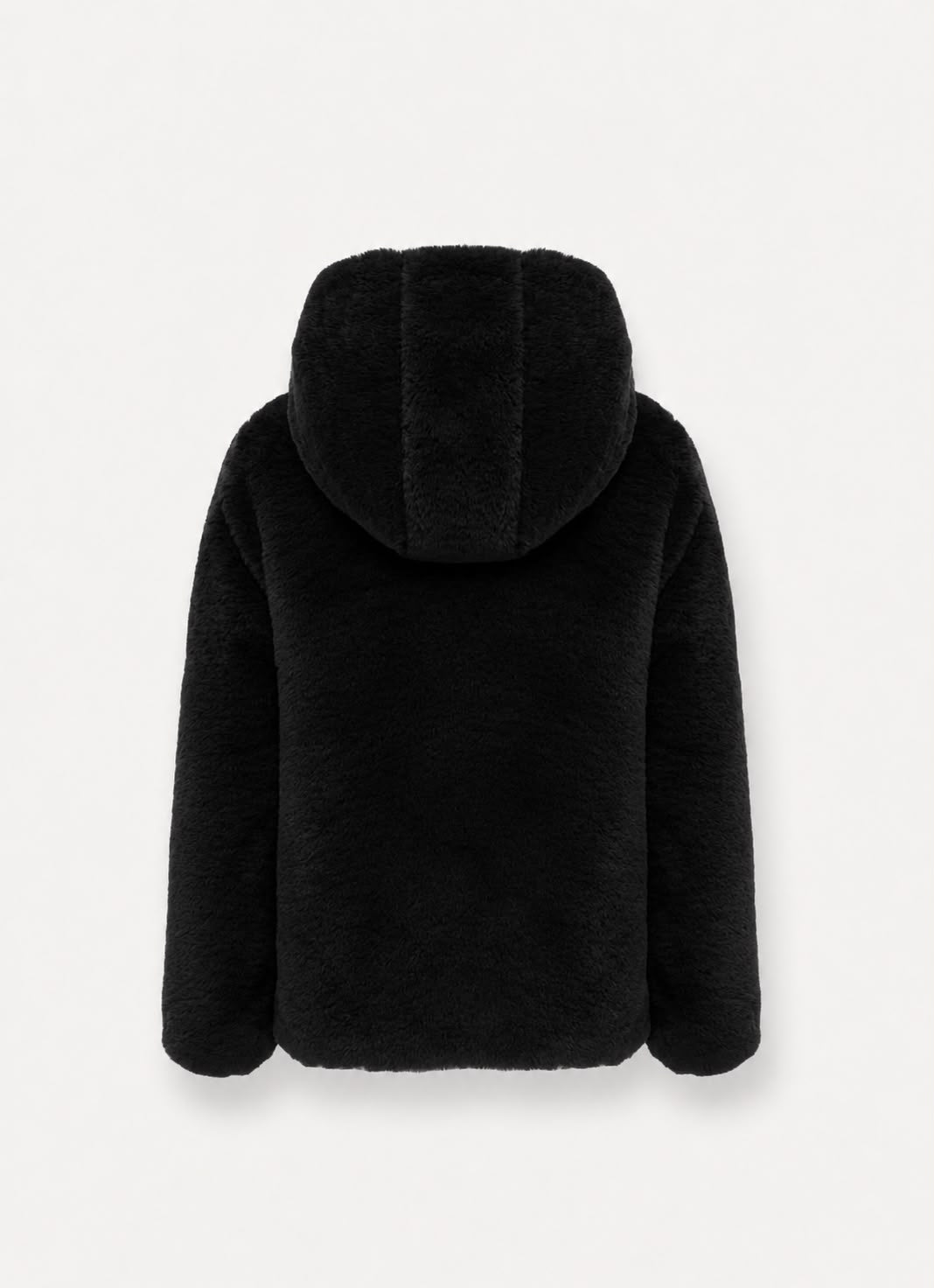 34000083E/3OB REVERSIBLE SYNTHETIC FUR JACKET - BLACK