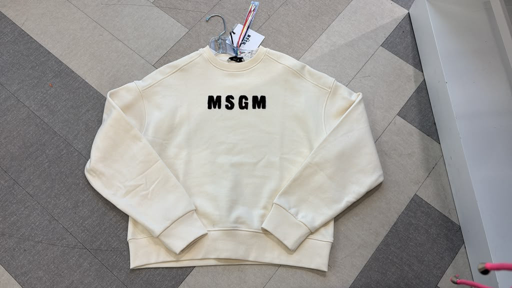 F6MSJGSW068 CREAM BOXY SWEATSHIRT GIRL