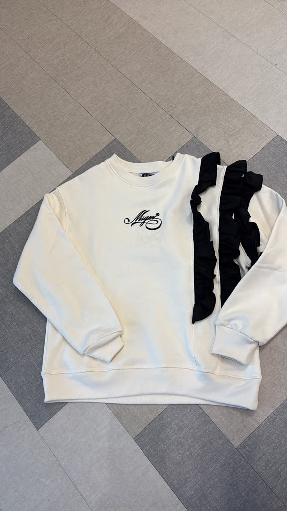 F6MSJGSW108 CREAM OVER SWEATSHIRT GIRL