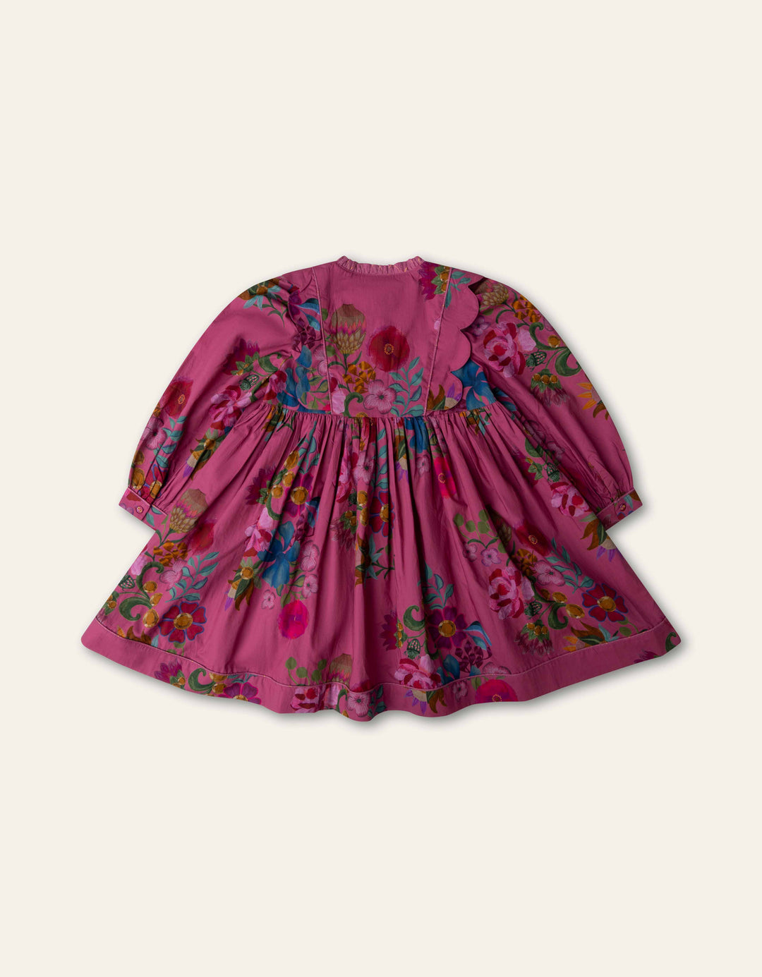YF26GDR210 RED VIOLET GIRLS DOUCE BOTANIQUE DRESS