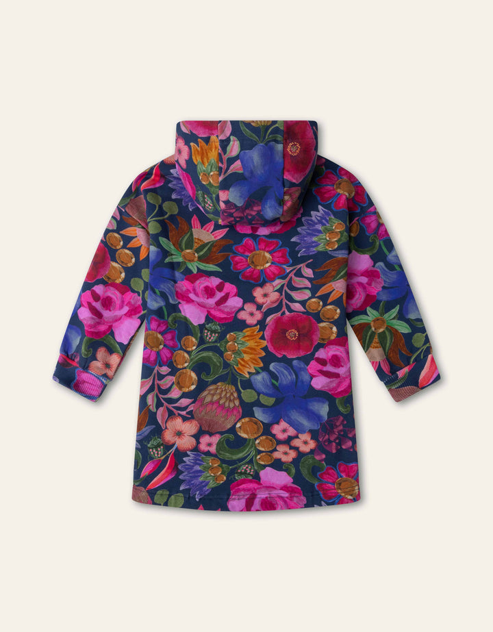 YF26GDR261 BLUE GIRLS DAIZY BOTANIQUE SWEATSHIRT DRESS