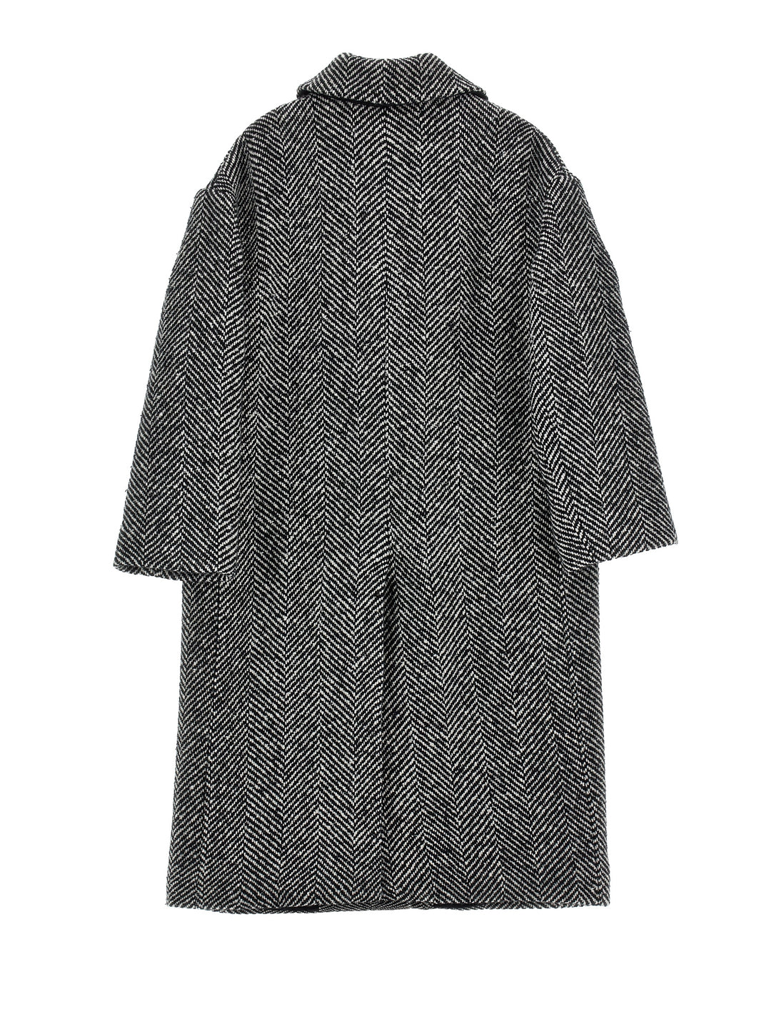 Z1H106 CAPPOTTO CAPPOTTO CHEVRON - PANNA+NERO