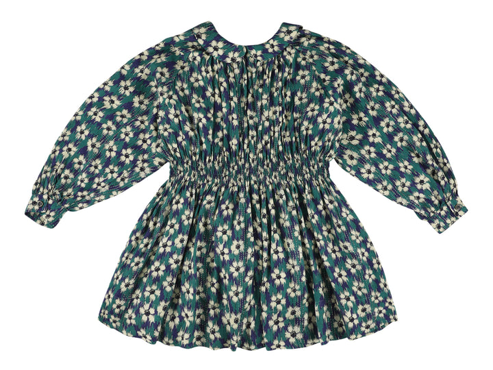 ZOLA LONG DRESS WITH SMOCK NAVY