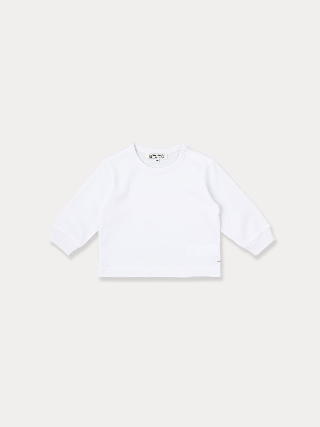BABY)Mild Ribbed Sleeve T-ivory