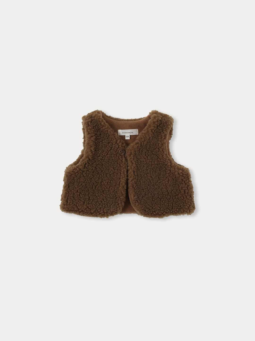 BABY)Dumble Fleece Vest-olive brown
