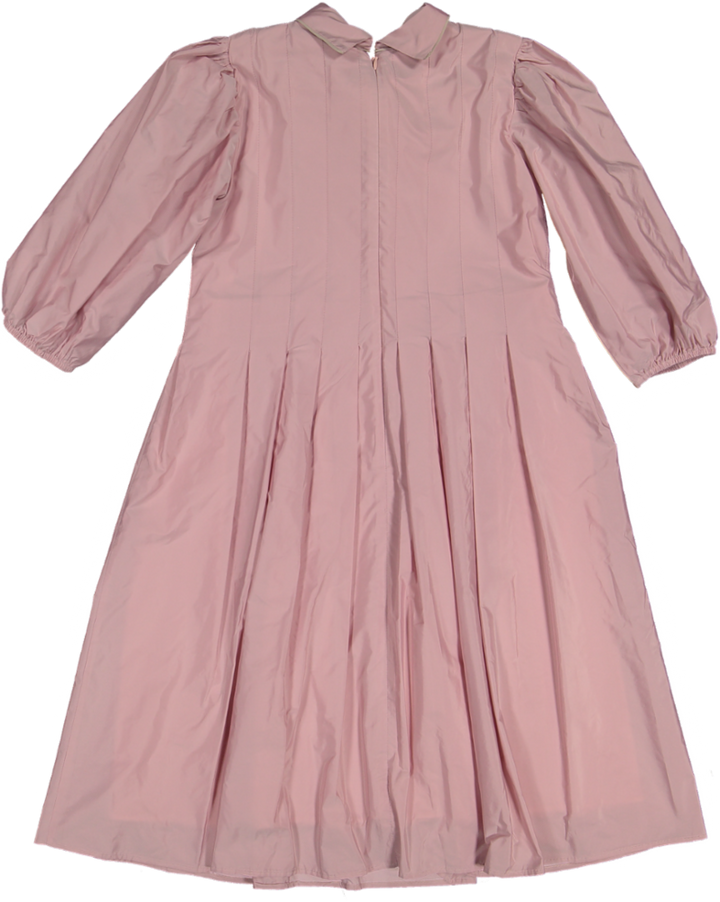 37106 DRESS 3/4 SLV - MIC TFT PINK-BEIGE