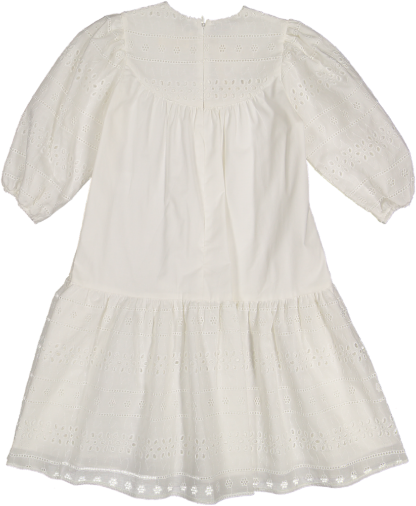 37123 DRESS 3/4 SLV - LACE 4 POPLIN 3