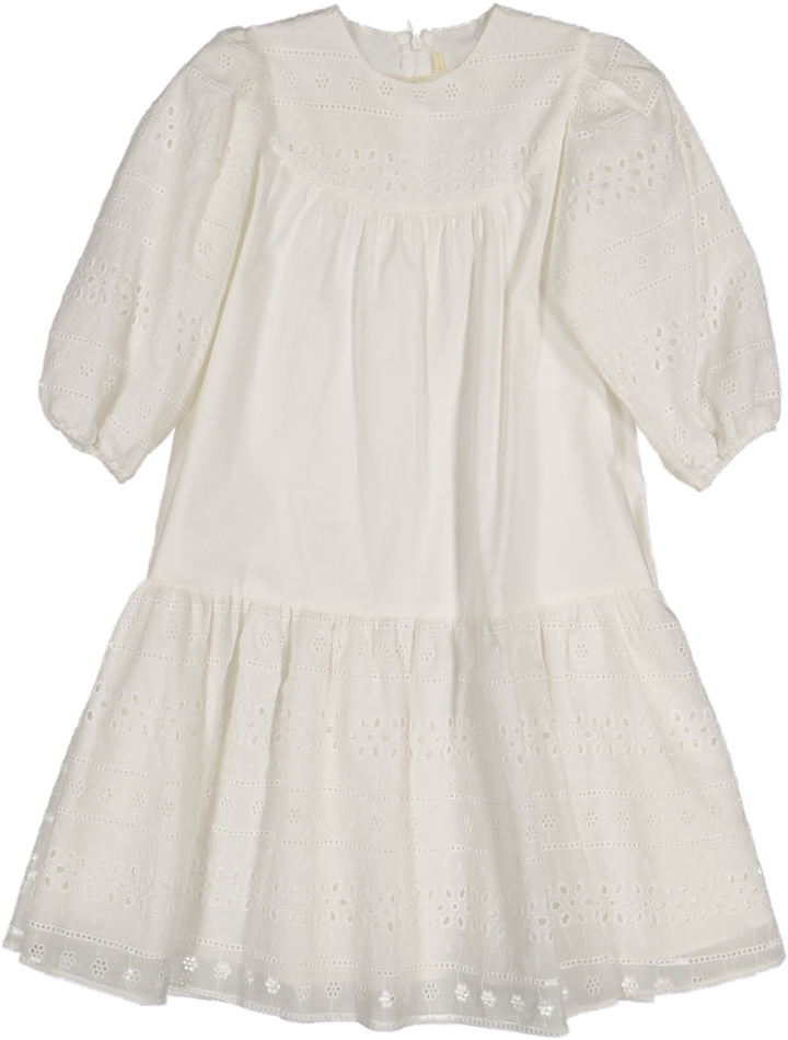 37125 DRESS 3/4 SLV - LACE 4 POPLIN 3