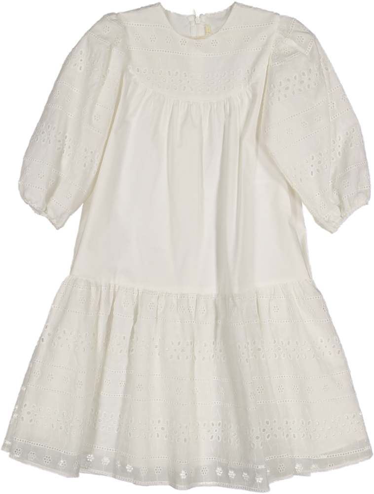 37122 DRESS 3/4 SLV - LACE 4 POPLIN 3