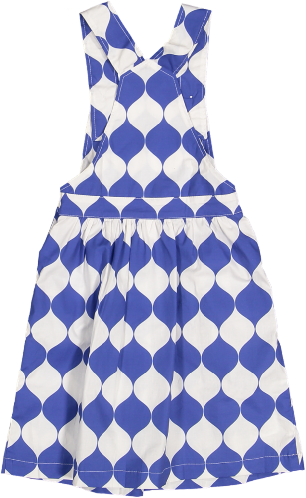 DR23-125 DUNGAREES JUMPER - RHOMBUS BLUE