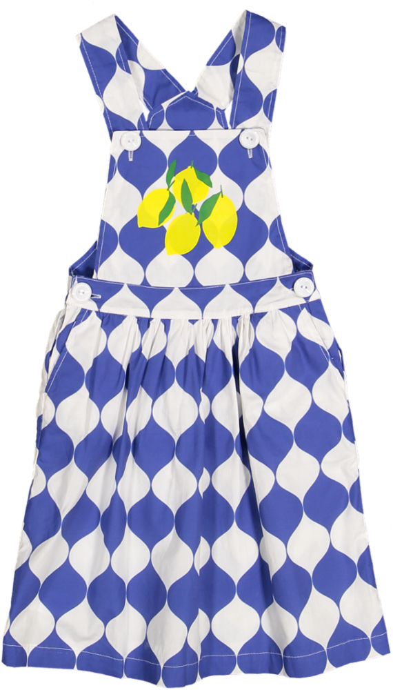 DR23-125 DUNGAREES JUMPER - RHOMBUS BLUE