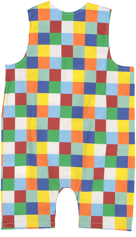 RP00-127 BABY SHORT ROMPER - COLOR SQUARE