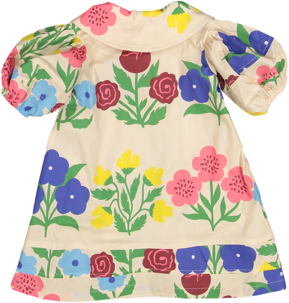 DR22 COTTON PUFF SLEEVE DRESS - FLOWERS