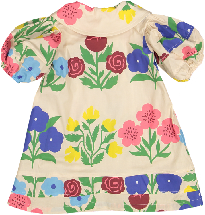 DR22 COTTON PUFF SLEEVE DRESS - FLOWERS