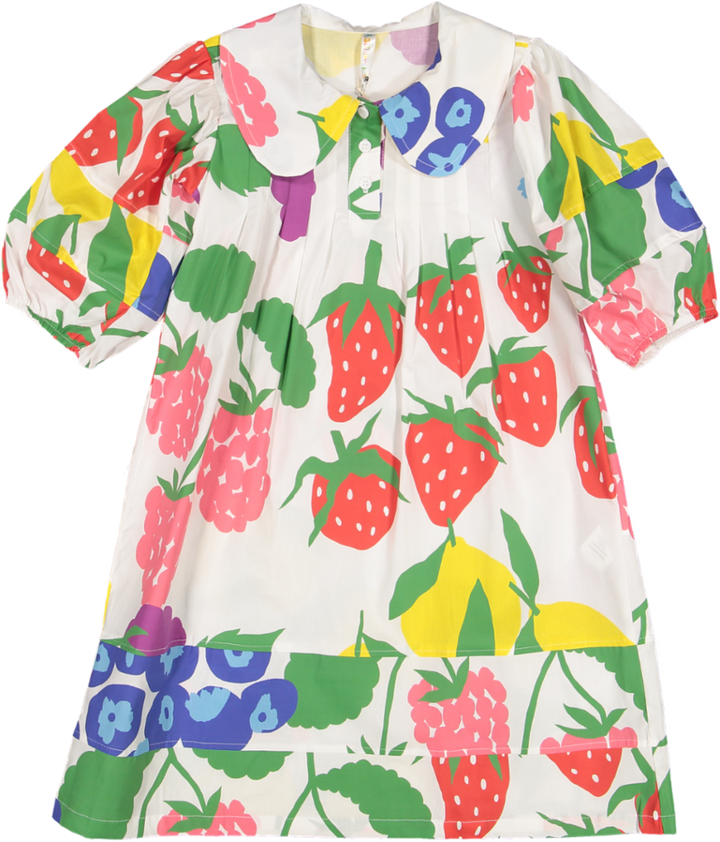 DR24 COTTON PUFF SLEEVE DRESS - MAXI TUTTI FRUITY