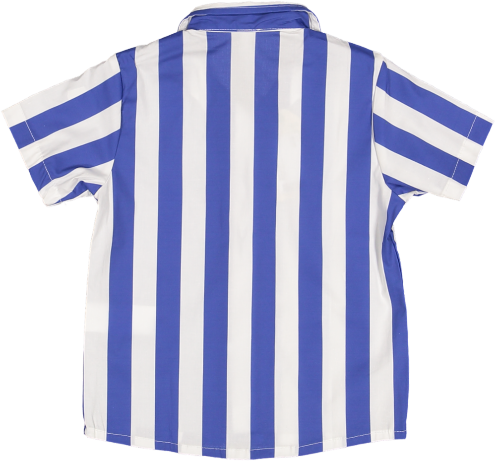 BN00-91 COTTON BOYS SHIRT - STRIPED BLUE