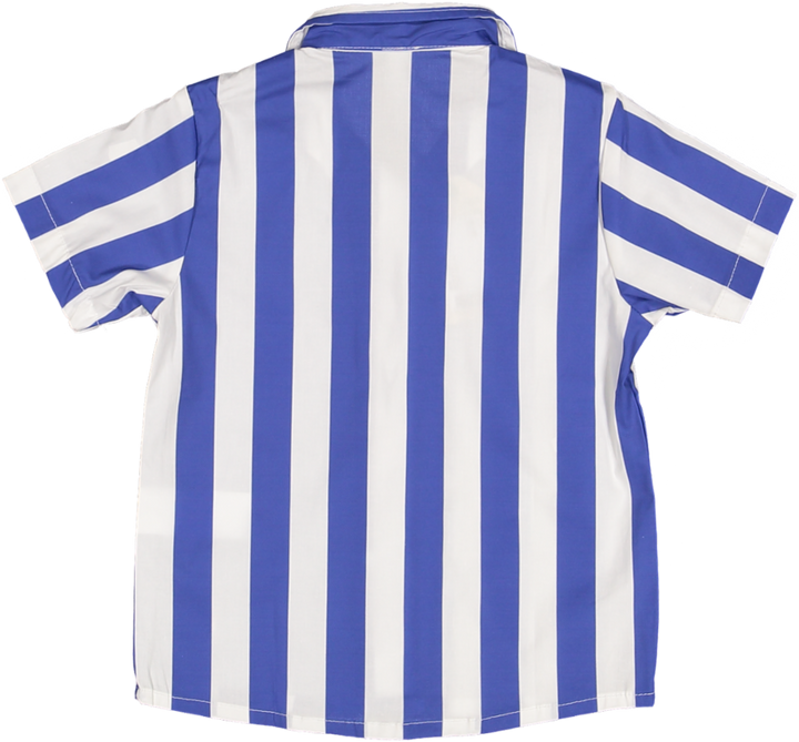BN00-91 COTTON BOYS SHIRT - STRIPED BLUE