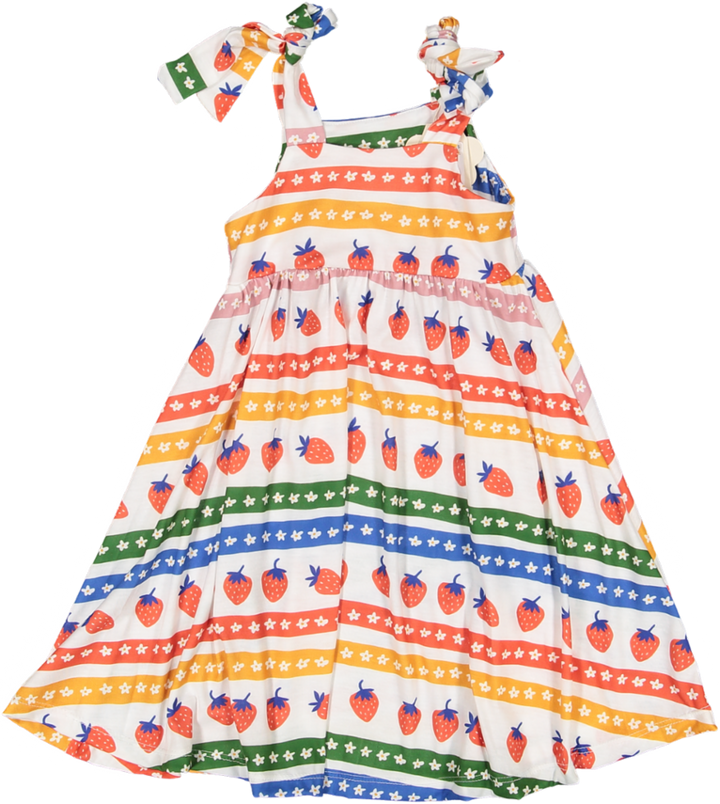 DR09-SUMMER DRESS-Strawberry Rainbow