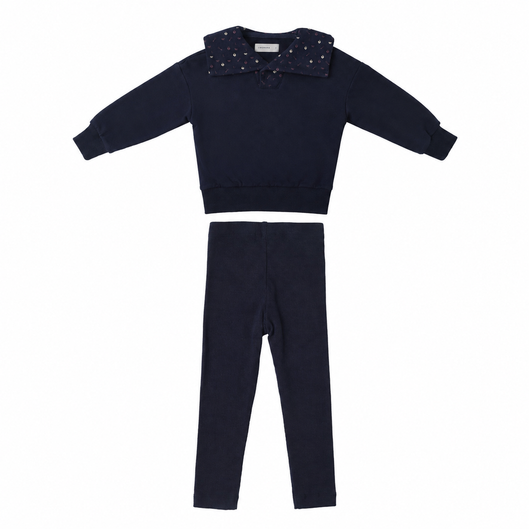 LNA-020 NAVY CLE BABY GIRLS SET