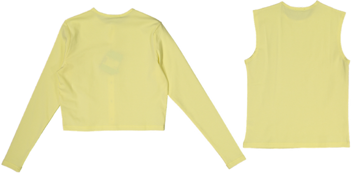 B6S602T-B-Flat Twin Set- Lemon